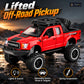 lifted off-road pickup toy truck – red – Benefits