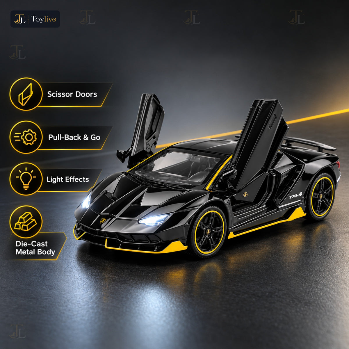 1:32 die-cast hypercar model – features
