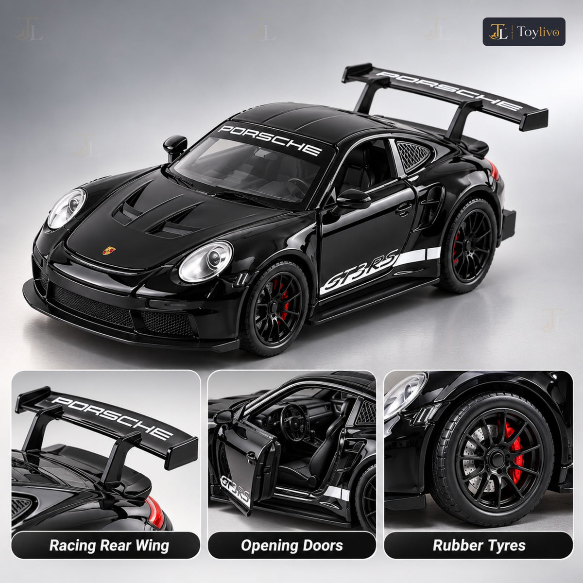 1:32 die-cast track sports car model – features
