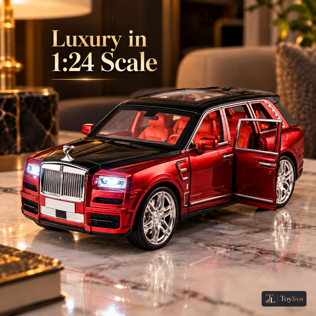 1:24 die-cast luxury SUV model – red – Lifestyle