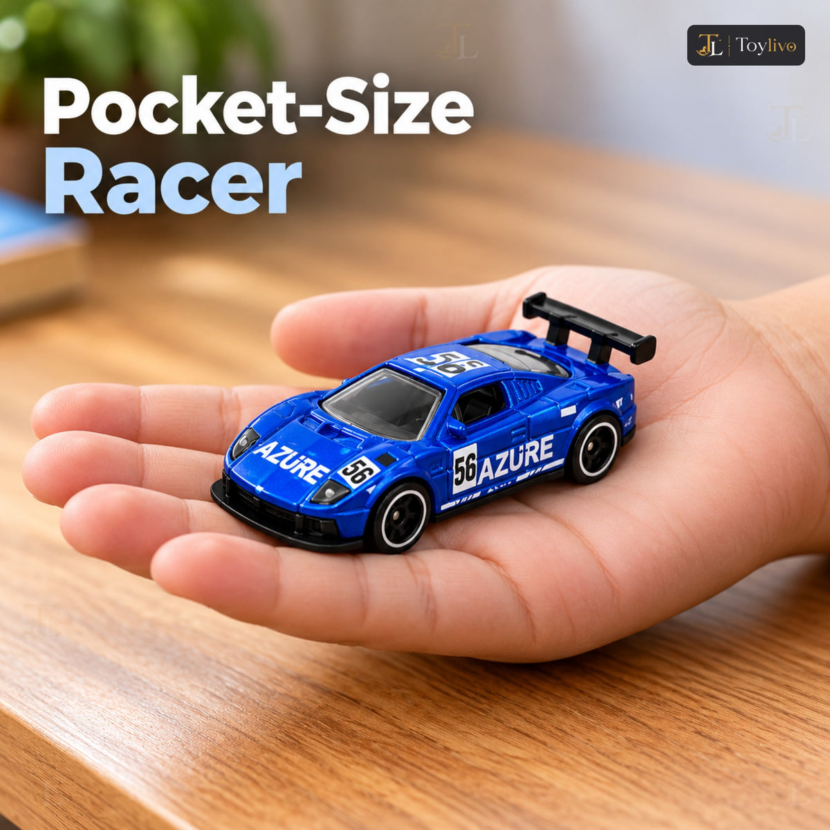1:64 die-cast mini racing car (1 piece, assorted design) – features