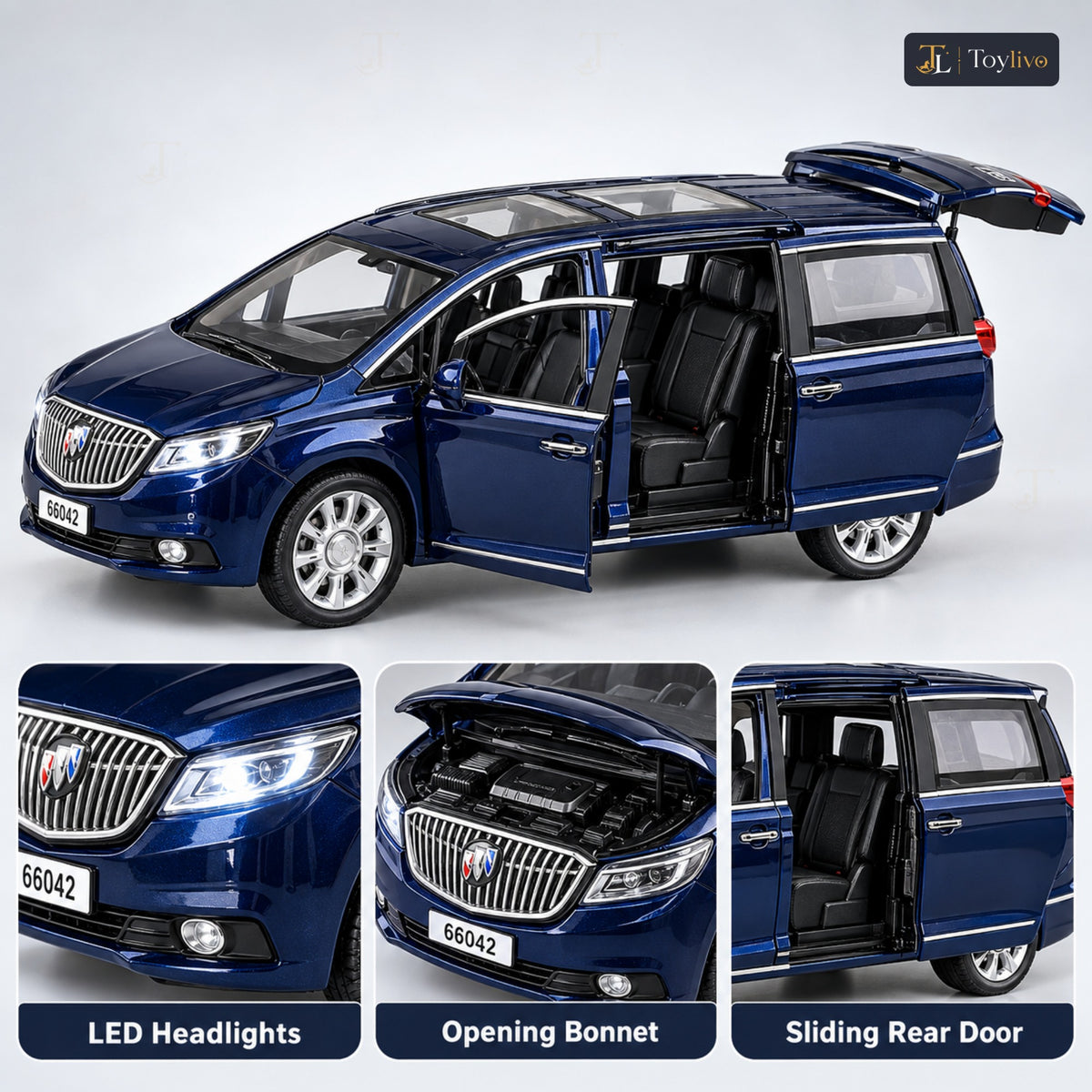 die-cast MPV model – dark blue – Details and close-ups