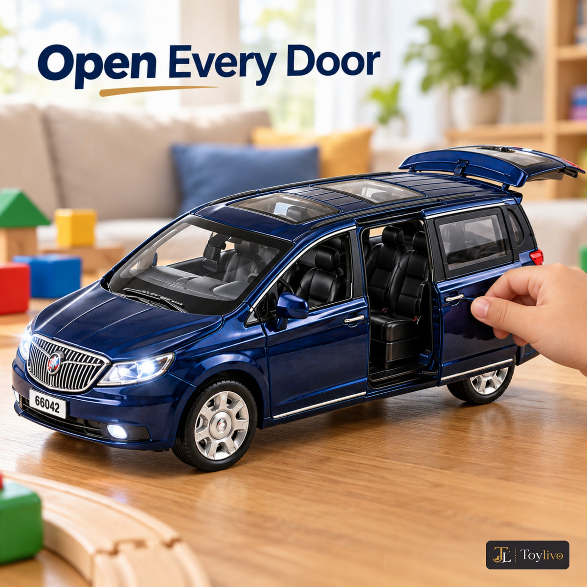 die-cast MPV model – dark blue – Lifestyle