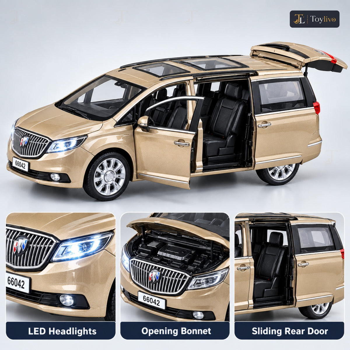 die-cast MPV model – gold – Details and close-ups