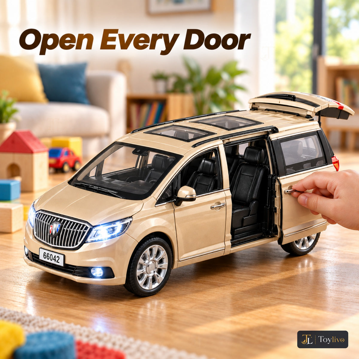 die-cast MPV model – gold – Lifestyle