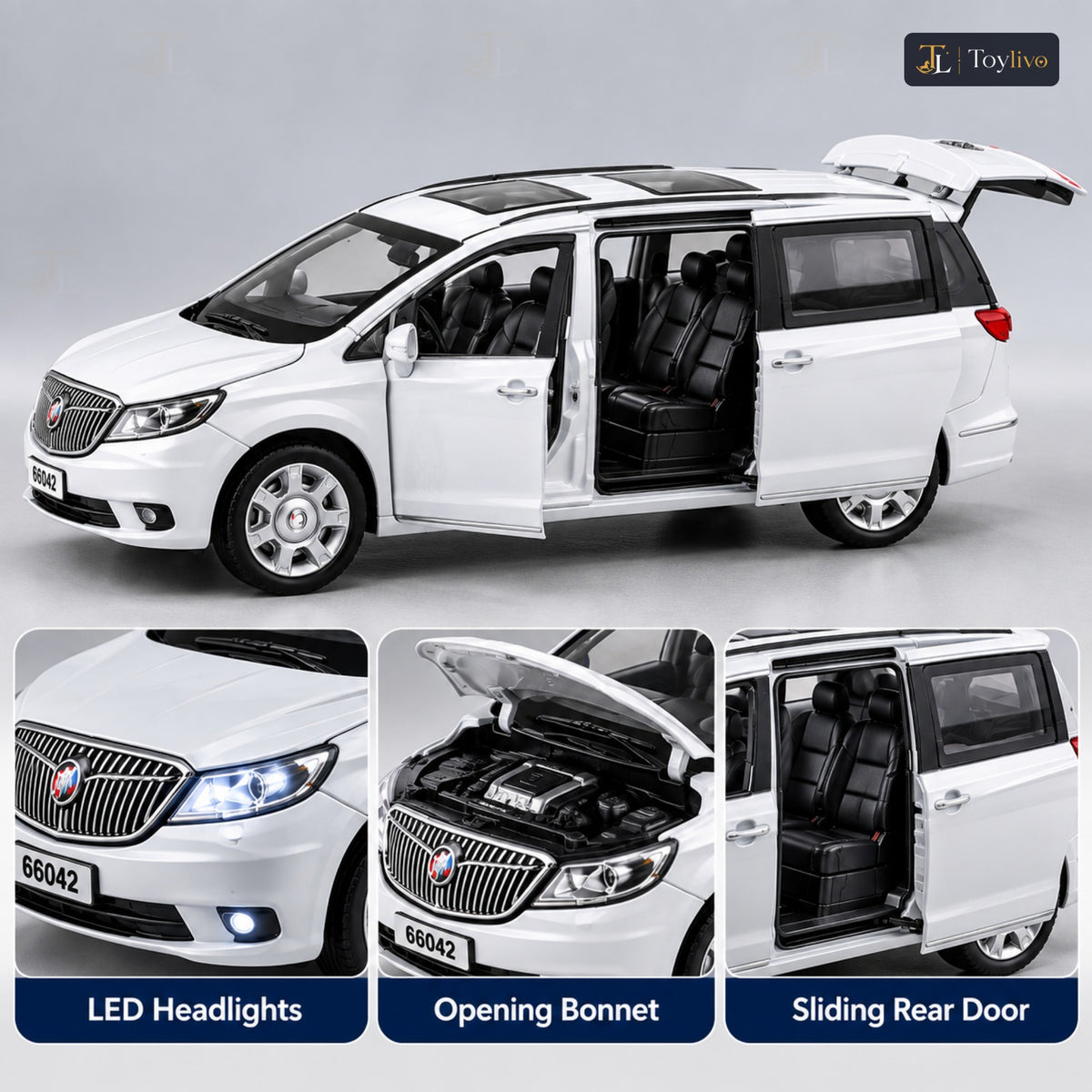 die-cast MPV model – white – Details and close-ups