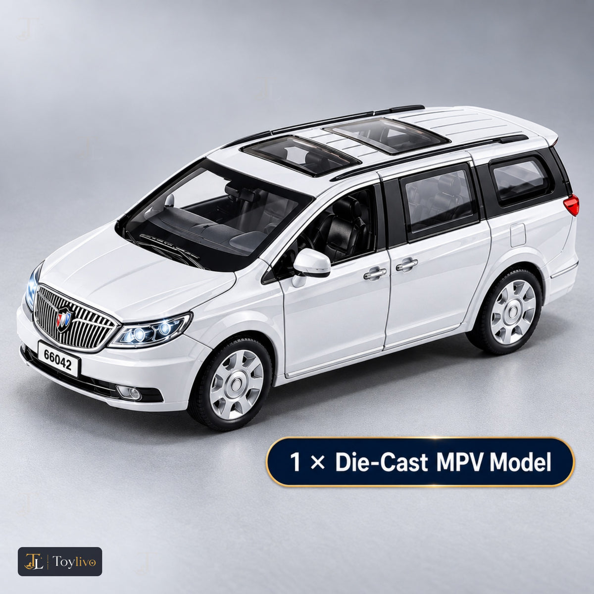 die-cast MPV model – white – Size / what is included
