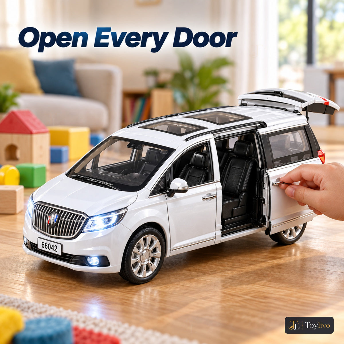 die-cast MPV model – white – Lifestyle