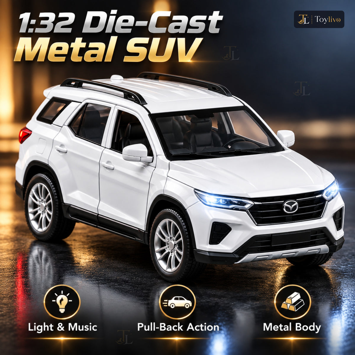 1:32 die-cast Fortuner SUV model – features