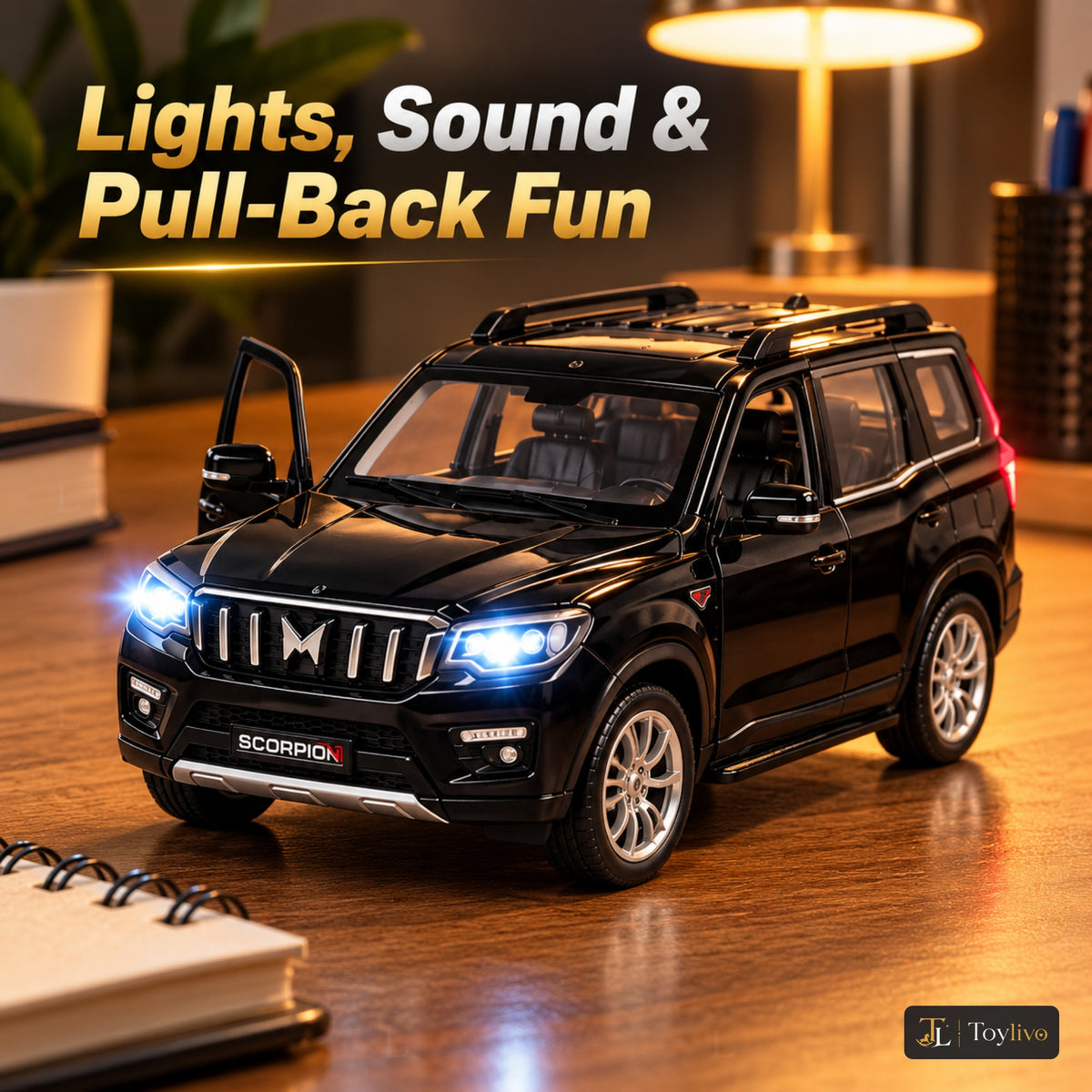 1:32 die-cast SUV model – black – Lifestyle