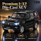 1:32 die-cast SUV model – black – Benefits