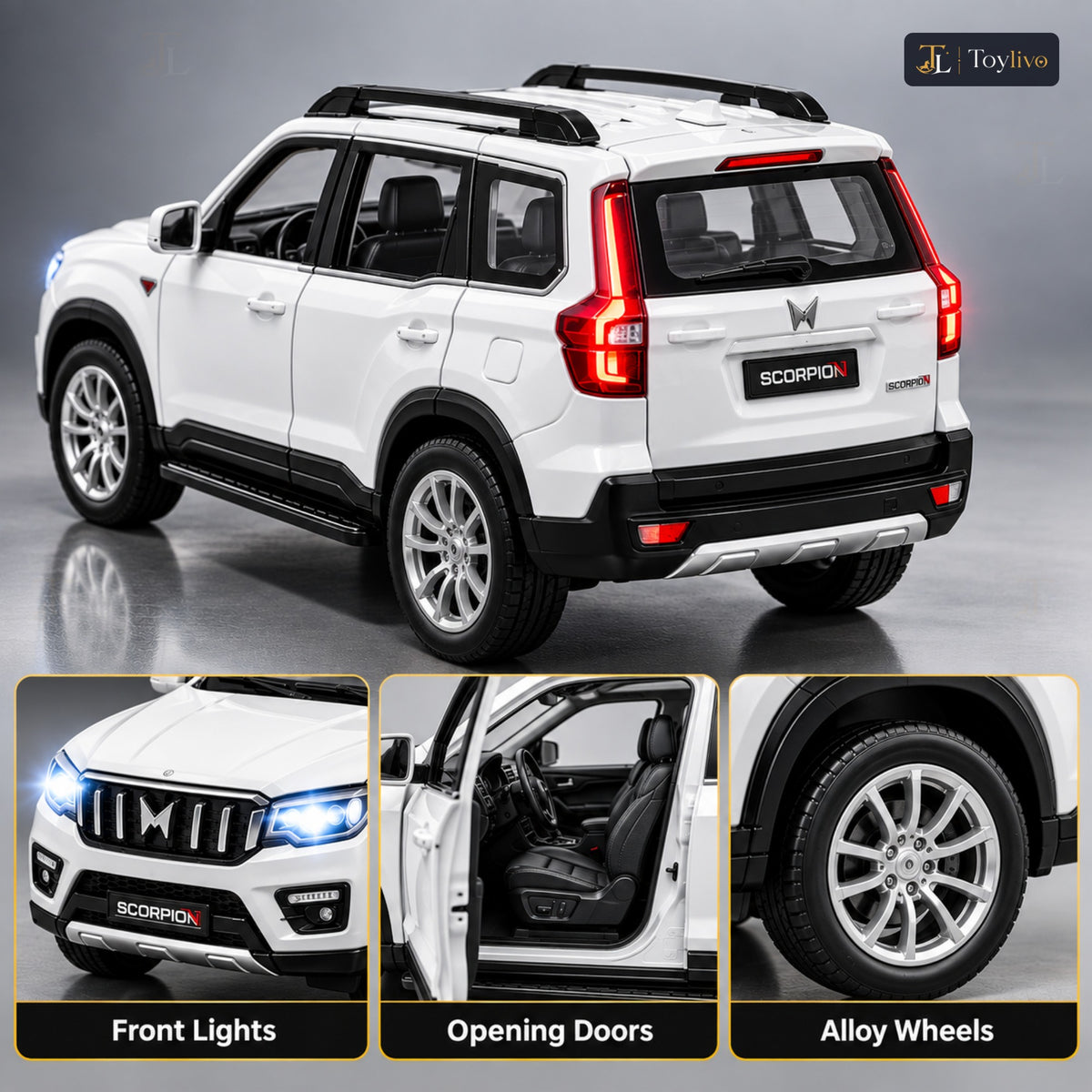 1:32 die-cast SUV model – white – Details and close-ups