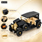 1:32 die-cast vintage open-tourer model – black – Key features