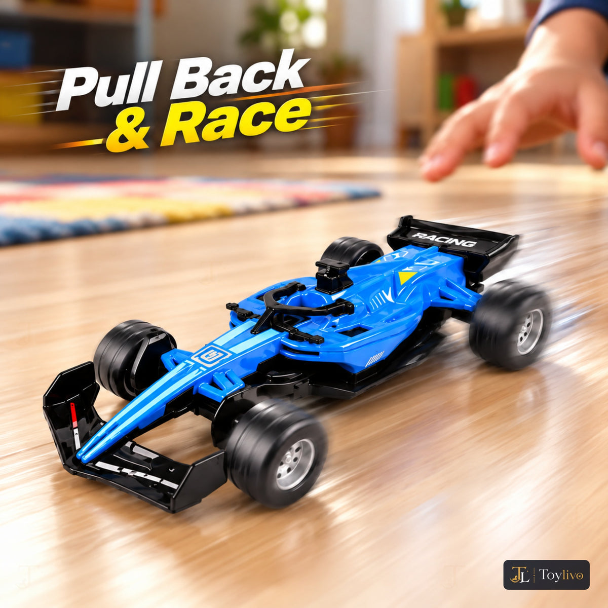 1:36 die-cast formula racing car model – blue – Lifestyle