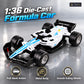 1:36 die-cast formula racing car model – white – Benefits