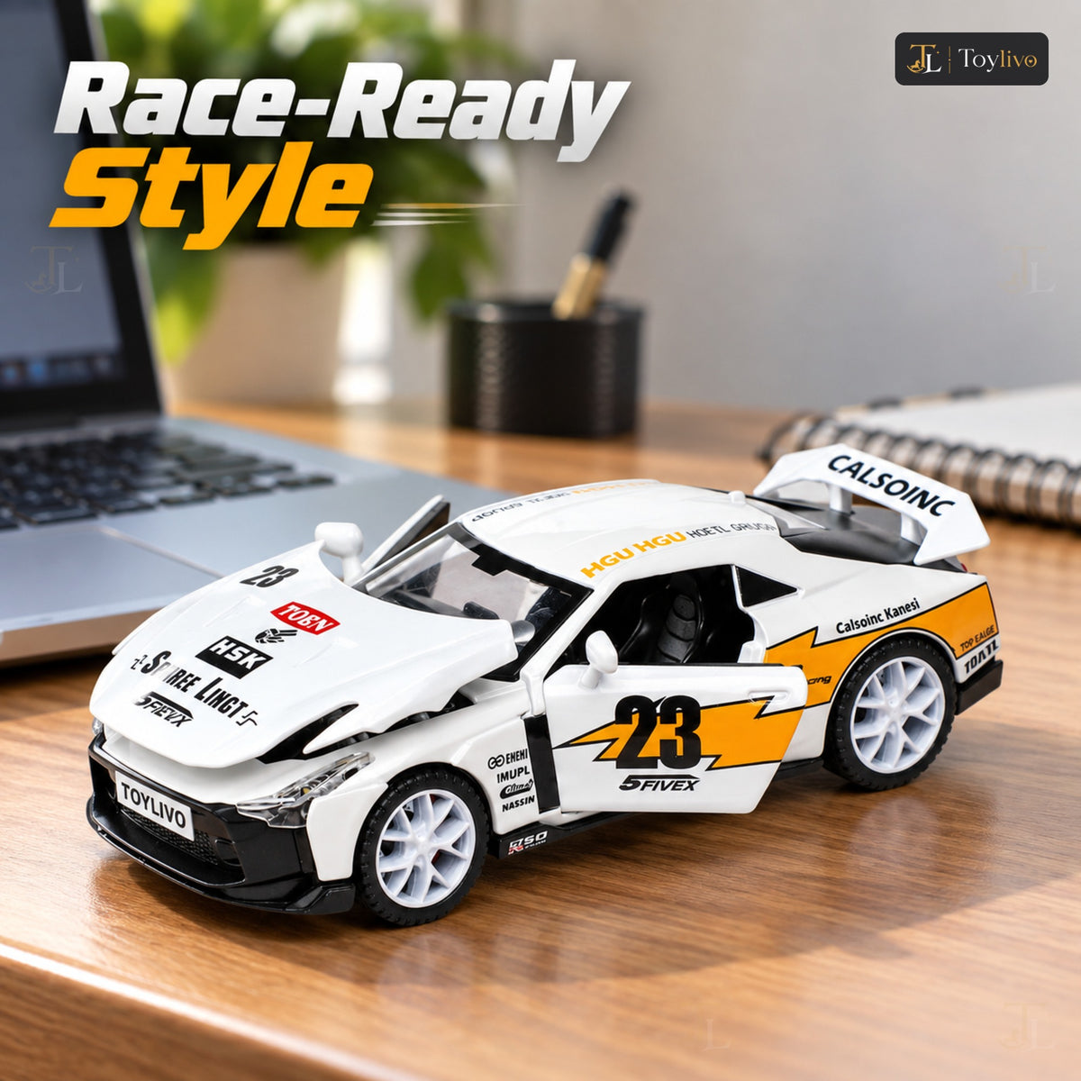 1:32 Die-Cast Racing Sports Car – features
