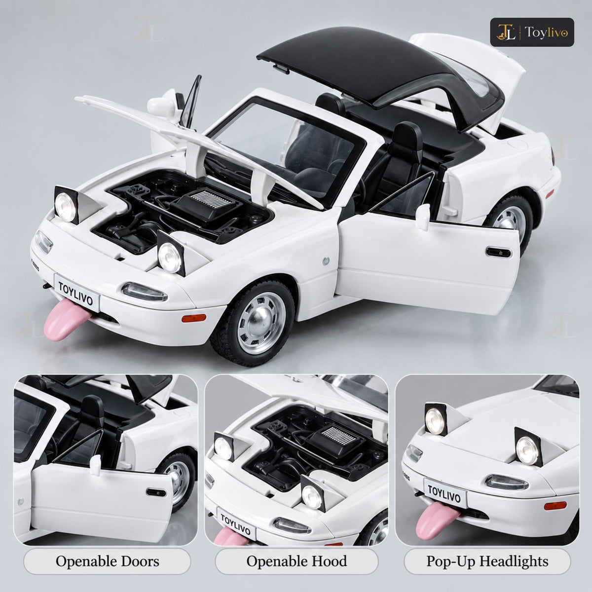 1:24 Die-Cast Mazda MX-5 Convertible – features