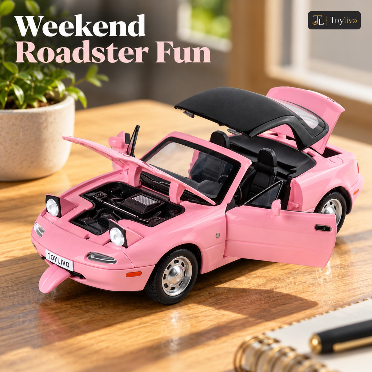 1:24 Die-Cast Mazda MX-5 Convertible – features