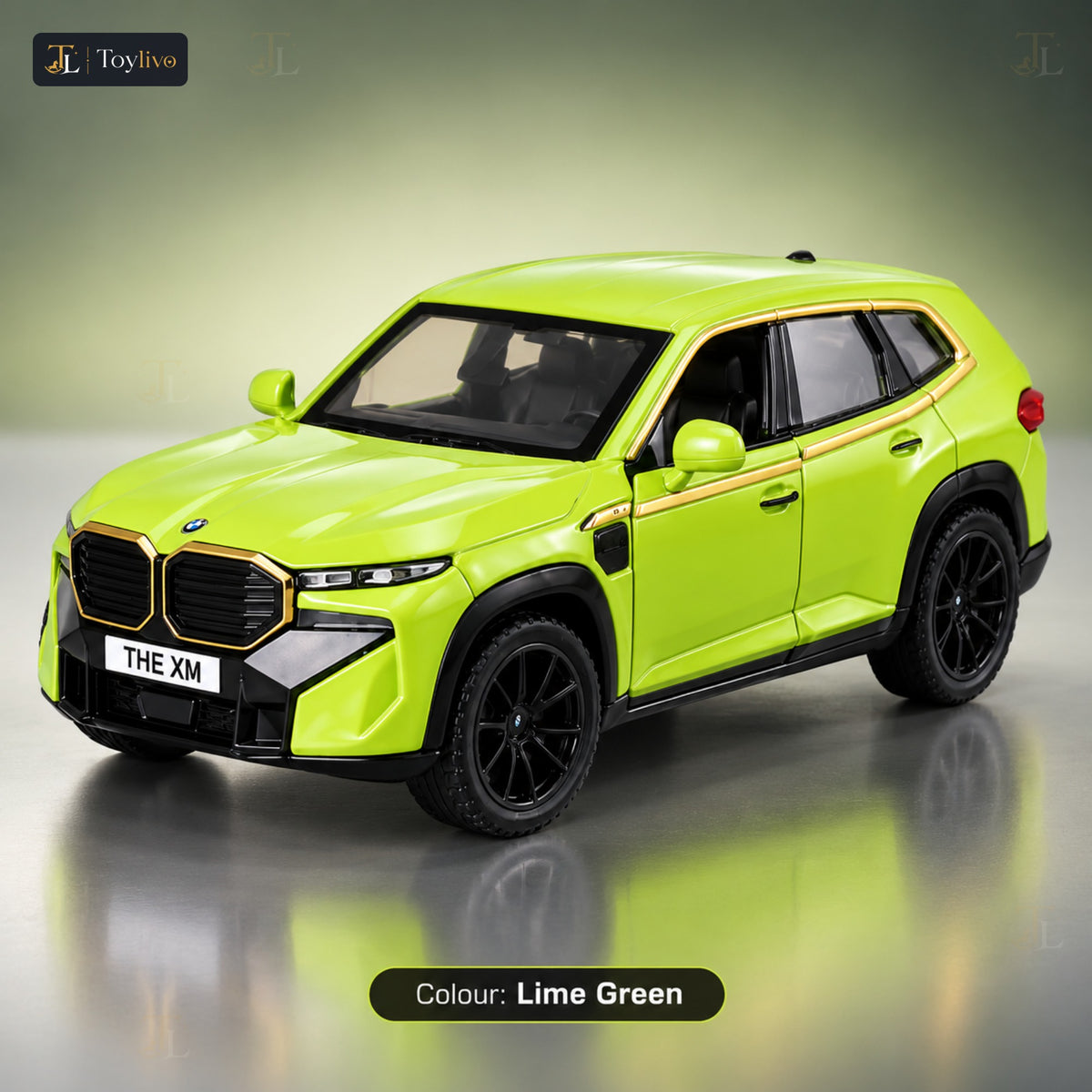 1:32 die-cast performance SUV model – lime green