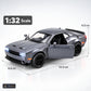 1:32 die-cast muscle coupé model – grey – Size / what is included