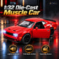 1:32 die-cast muscle coupé model – red – Benefits