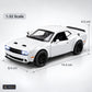 1:32 die-cast muscle coupé model – white – Size / what is included