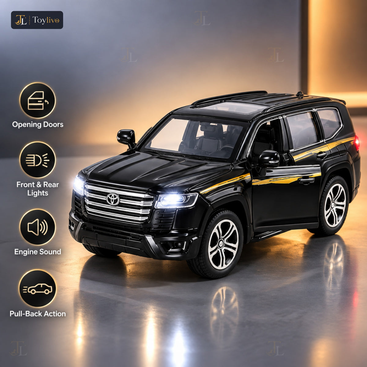 1:32 die-cast full-size SUV model – features