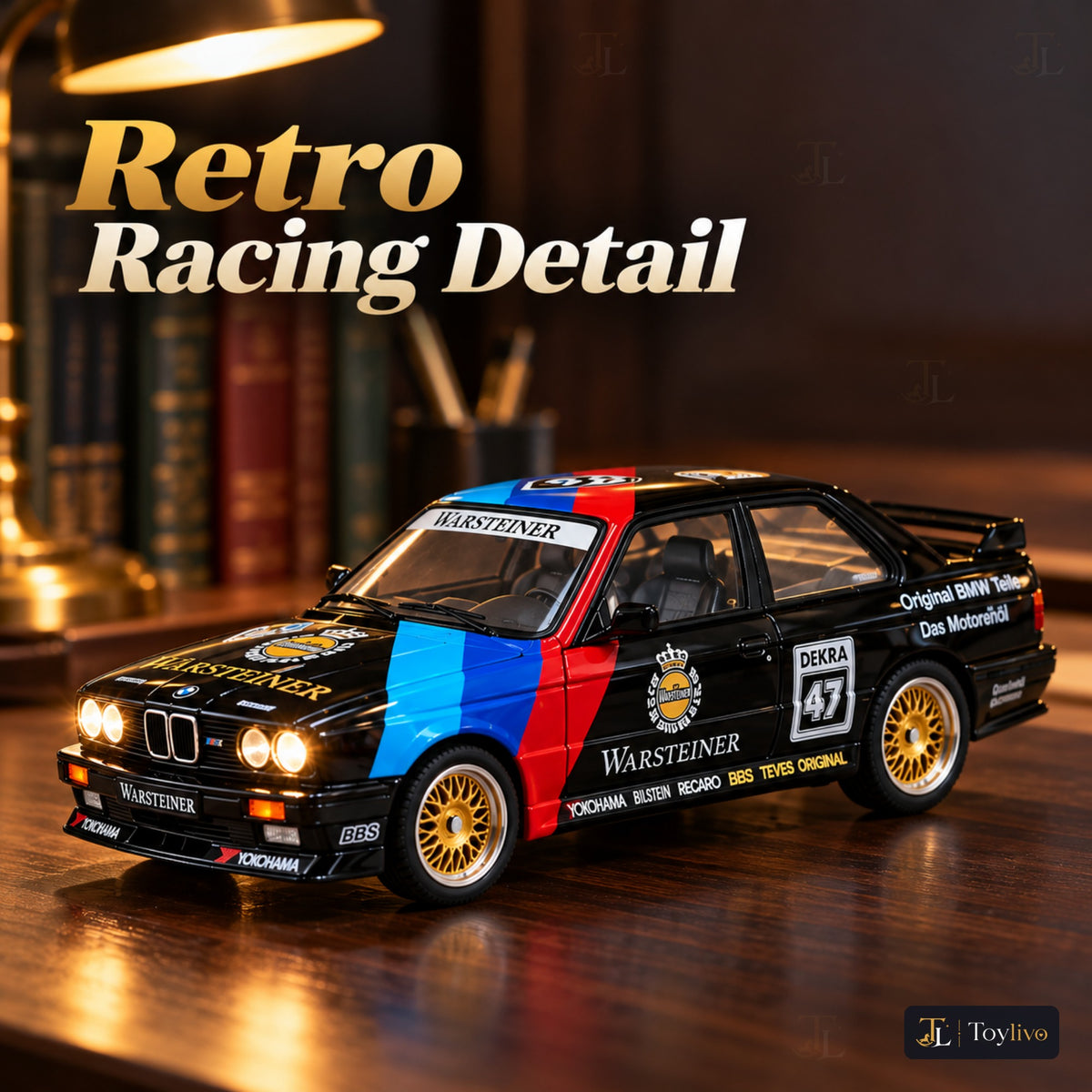 1:24 die-cast touring race saloon model – black – Lifestyle