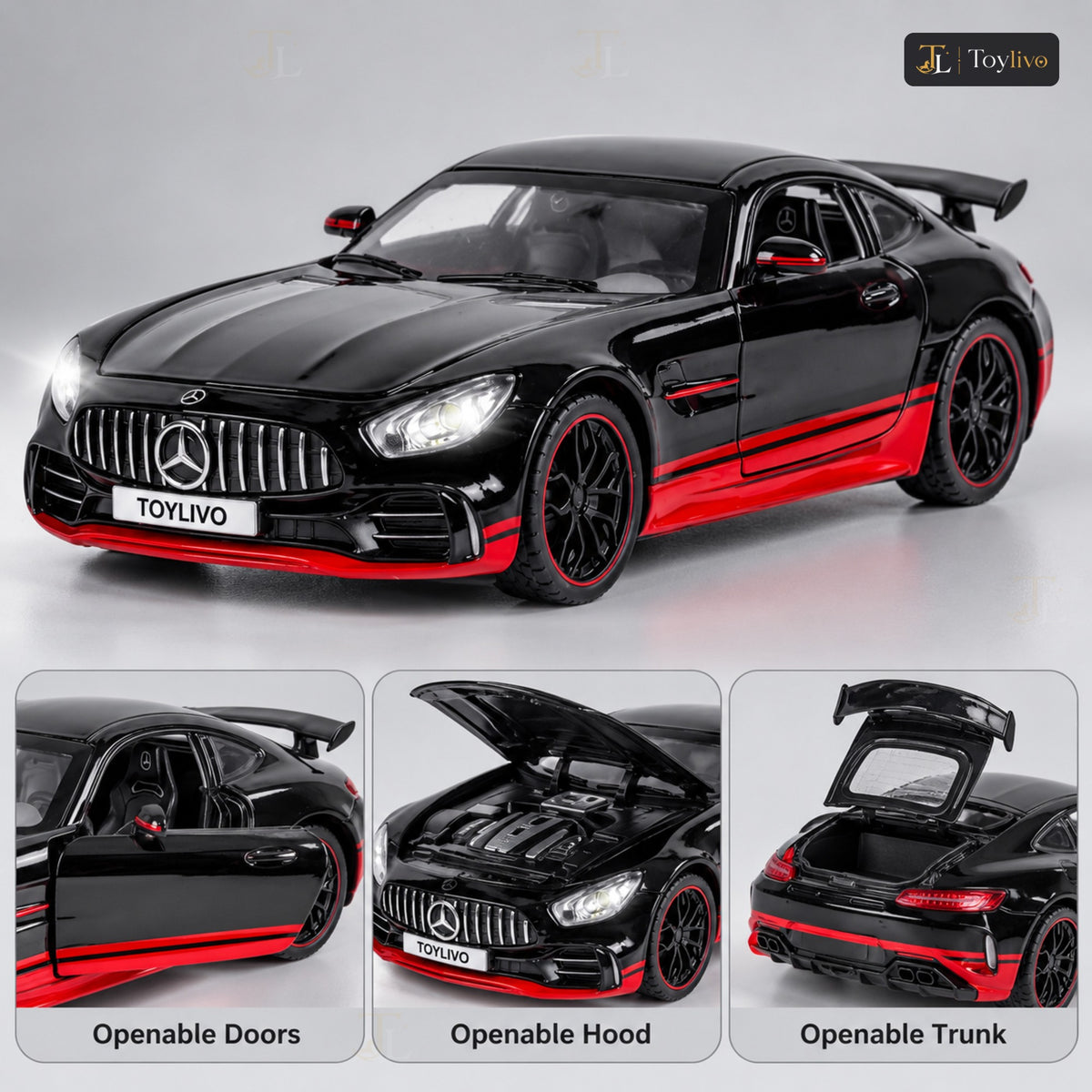 1:24 Die-Cast Mercedes AMG GT Sports Car – features