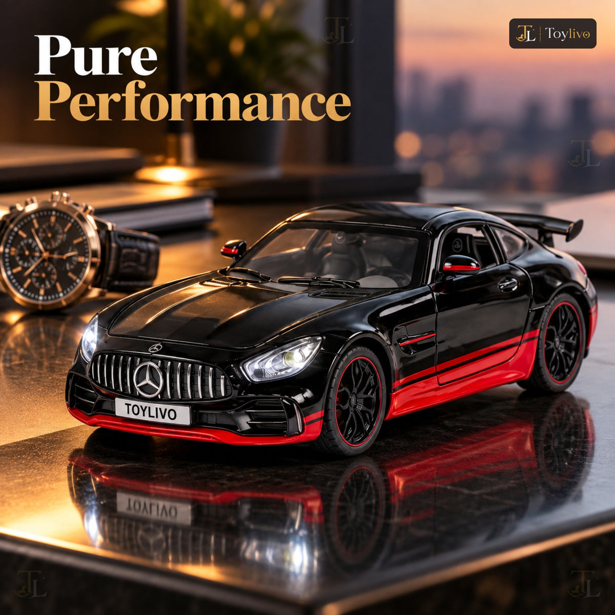 1:24 Die-Cast Mercedes AMG GT Sports Car – features