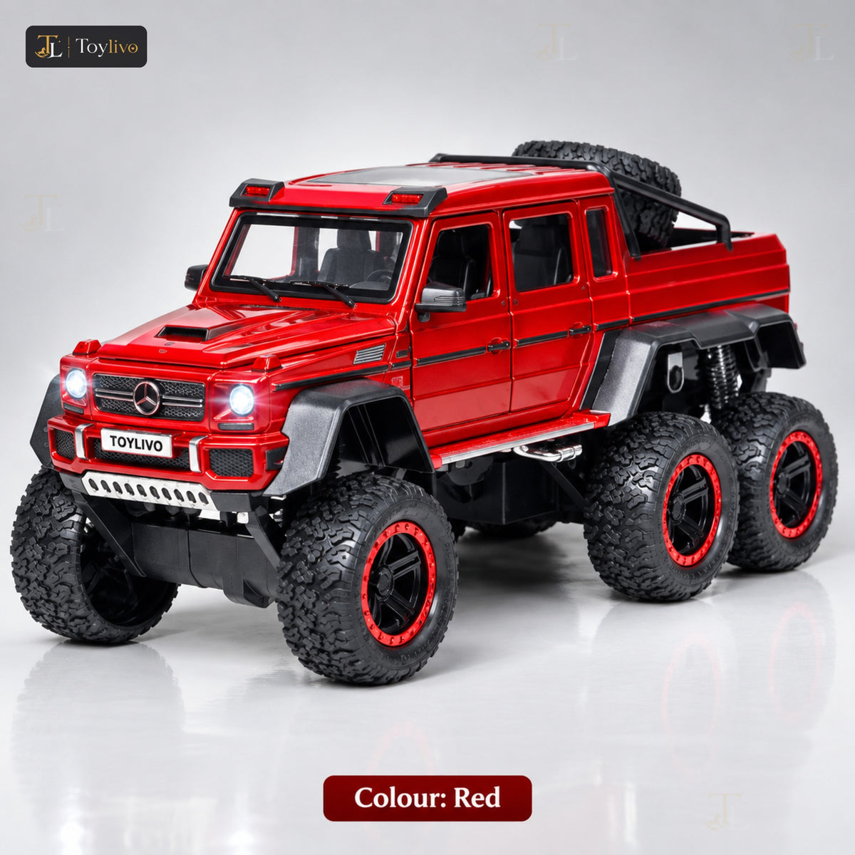 1:22 Die-Cast 6x6 G-Wagon Off-Road Truck – red
