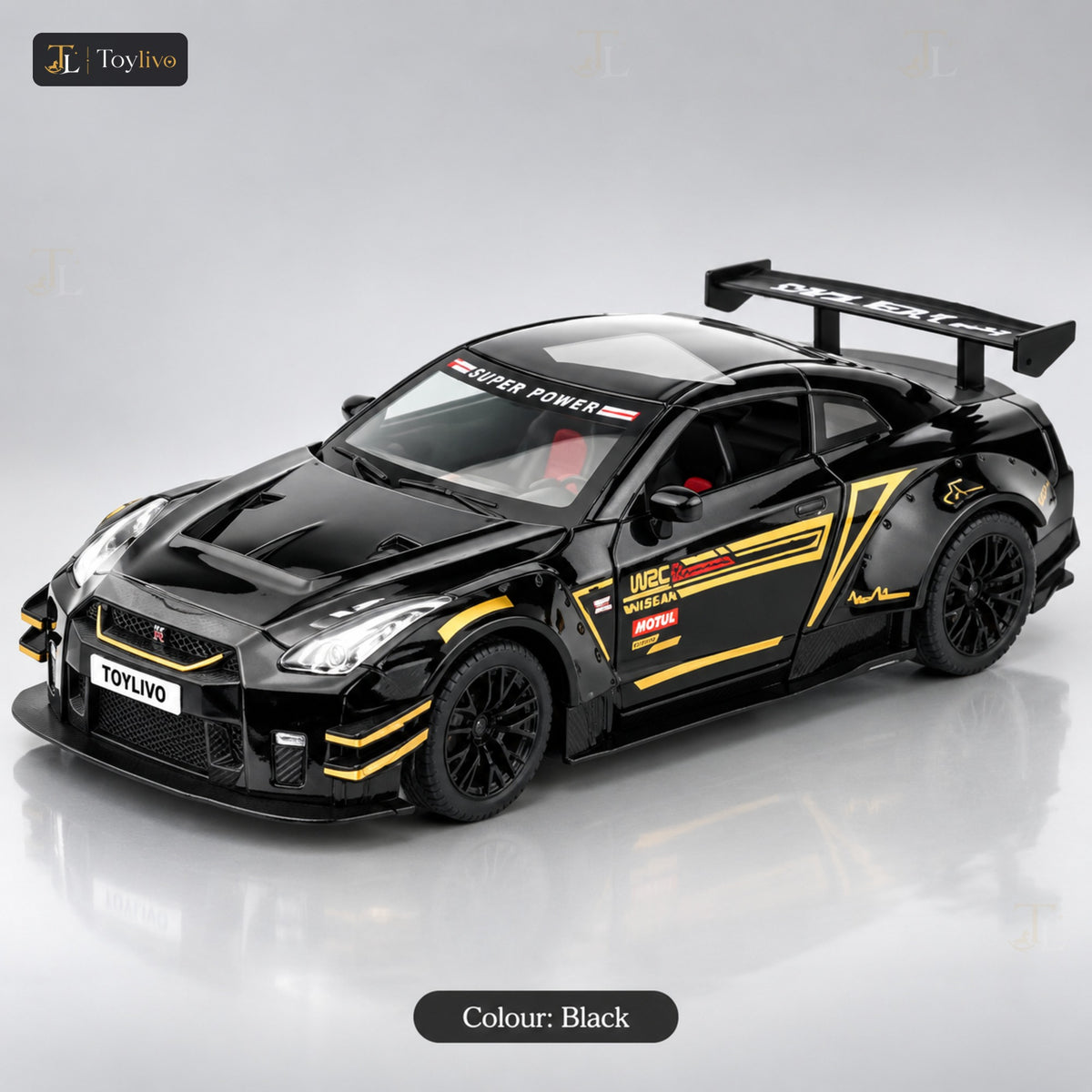 1:24 Die-Cast Nissan GT-R Racing Car – black