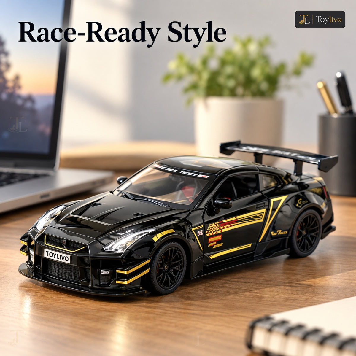 1:24 Die-Cast Nissan GT-R Racing Car – features