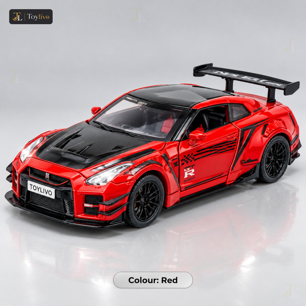 1:24 Die-Cast Nissan GT-R Racing Car – red