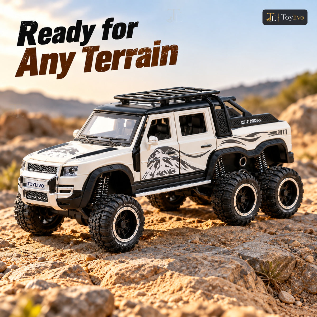 1:24 Die-Cast 6x6 Off-Road SUV – features