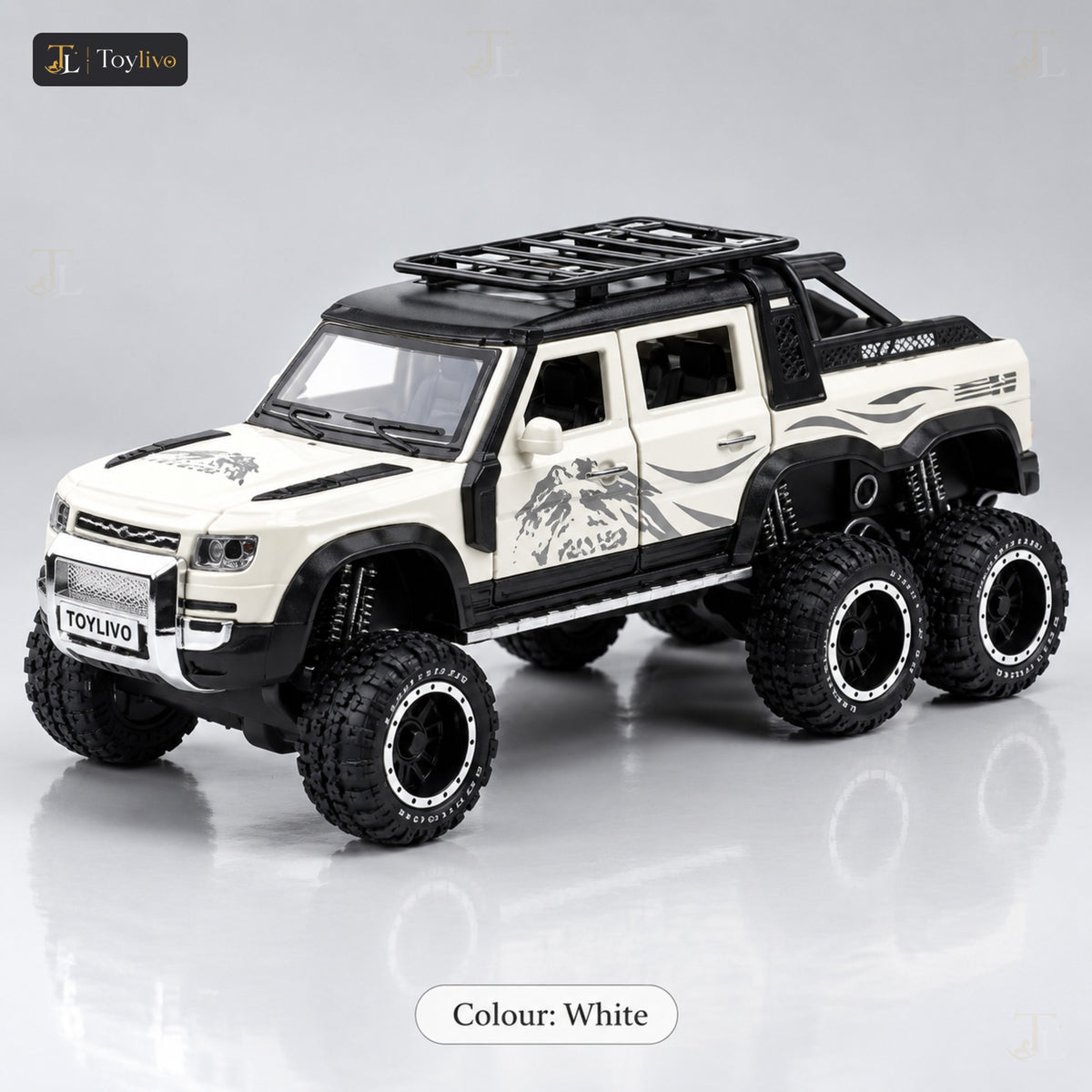 1:24 Die-Cast 6x6 Off-Road SUV – white
