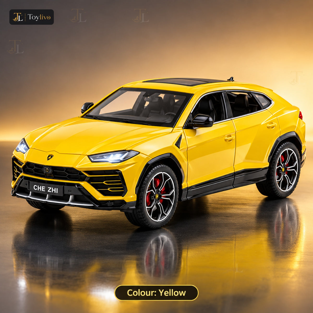 1:24 die-cast Urus style SUV model – yellow
