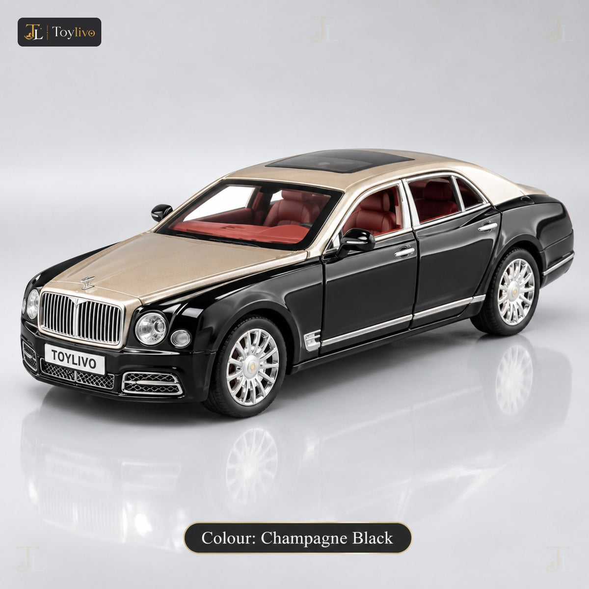 1:24 Die-Cast Luxury Sedan – champagne black