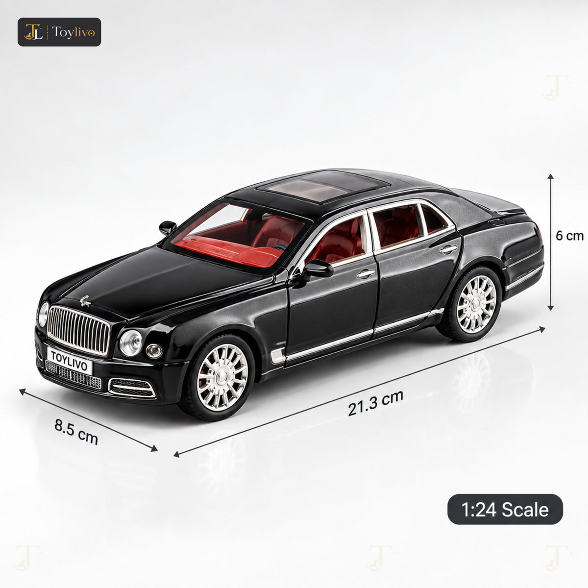 1:24 Die-Cast Luxury Sedan – features