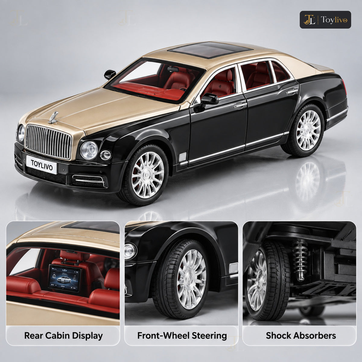 1:24 Die-Cast Luxury Sedan – features
