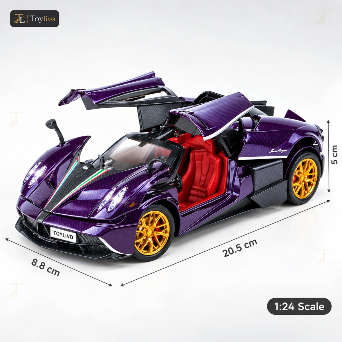 1:24 Die-Cast Pagani Style Hypercar – features