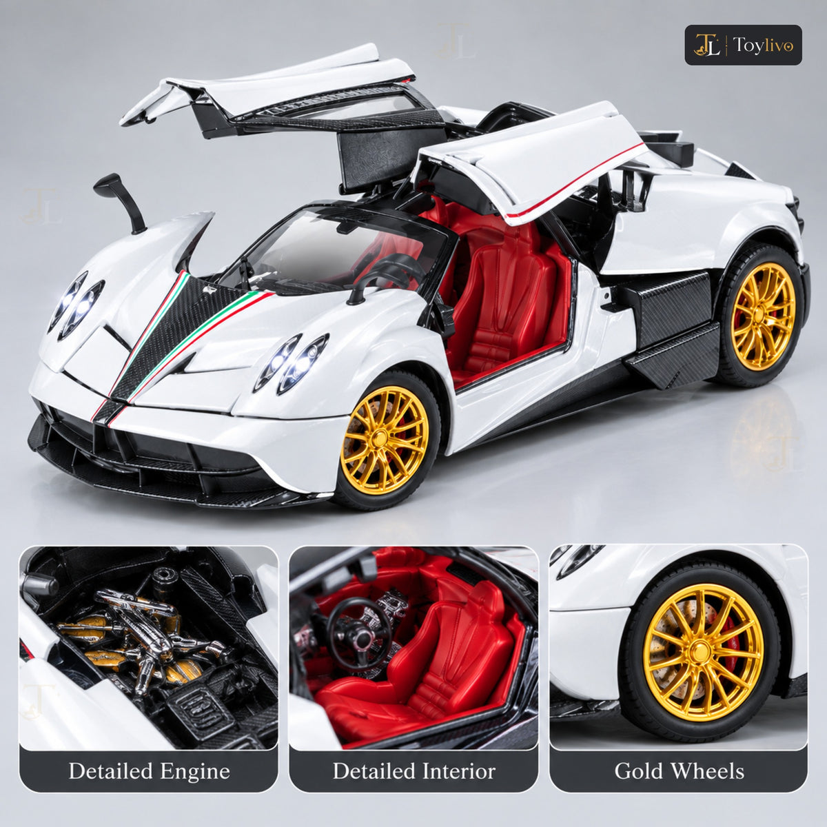 1:24 Die-Cast Pagani Style Hypercar – features