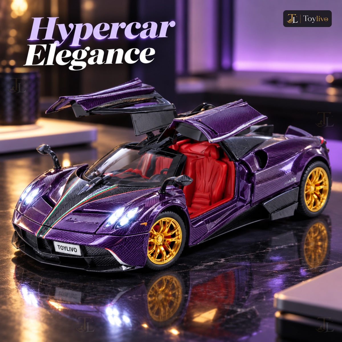 1:24 Die-Cast Pagani Style Hypercar – features