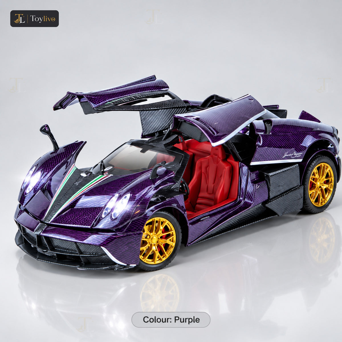1:24 Die-Cast Pagani Style Hypercar – purple