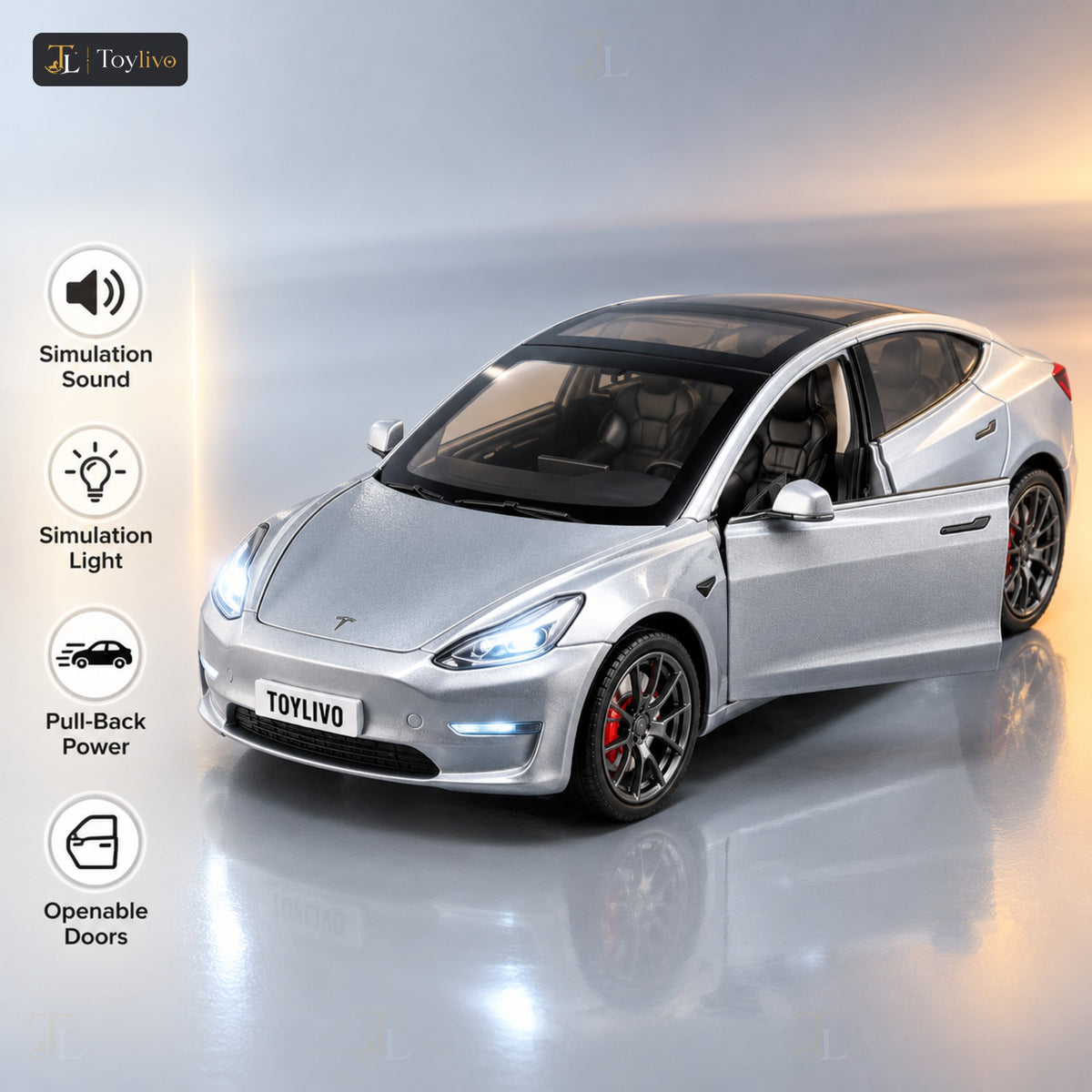 1:24 Die-Cast Tesla Model 3 – features