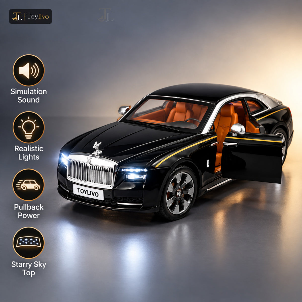 1:24 Die-Cast Rolls Royce Luxury Car Model – features
