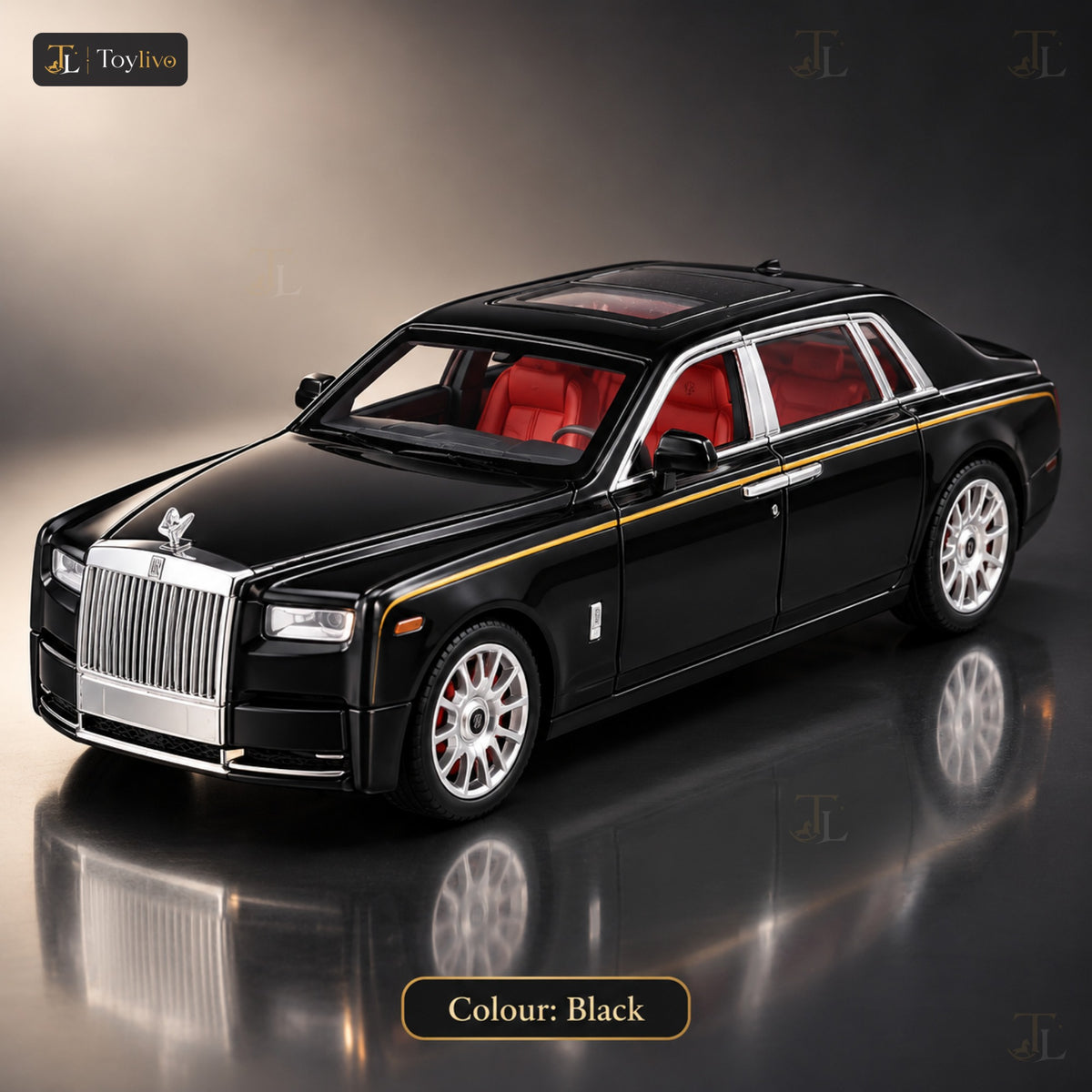 1:18 die-cast Rolls Royce luxury car model – black