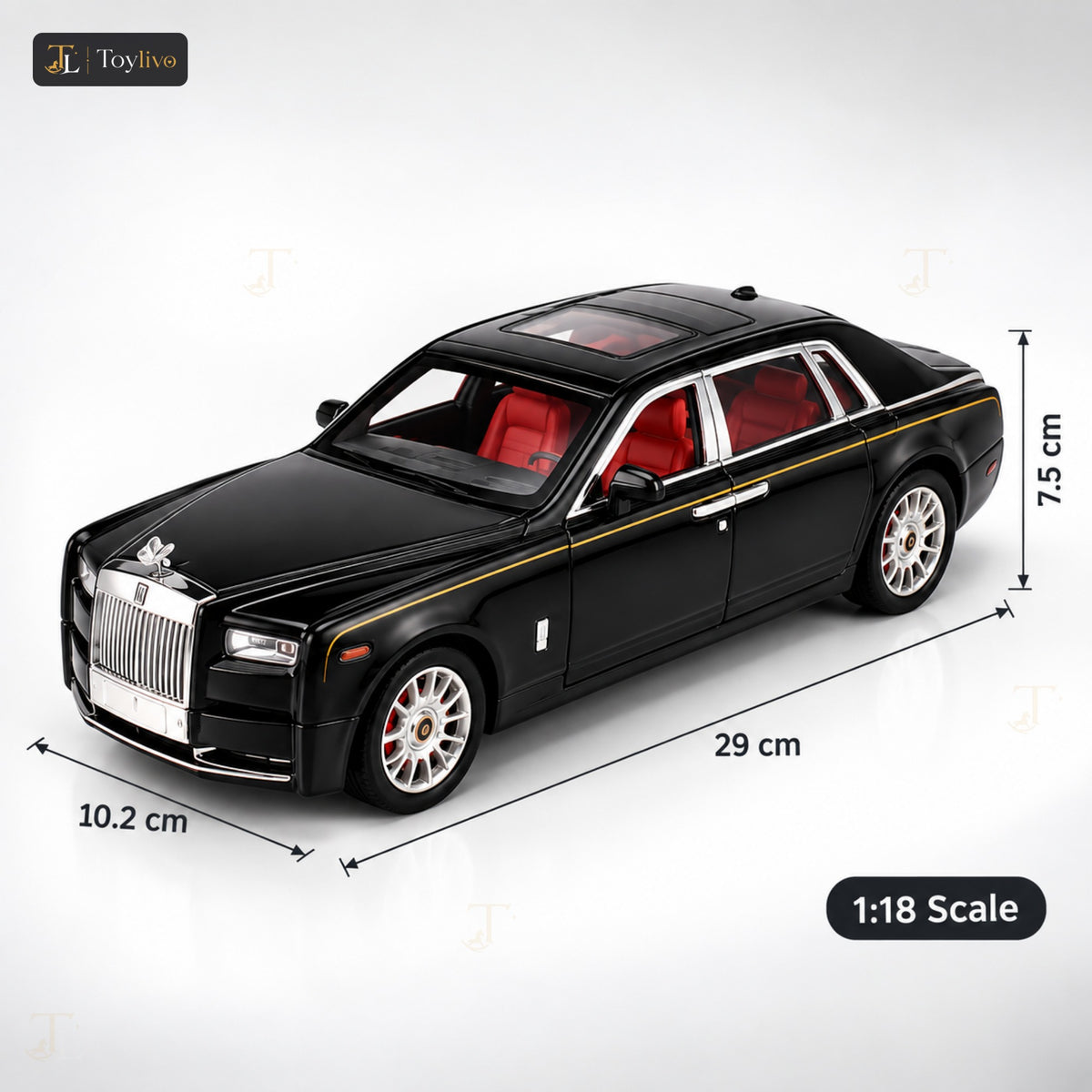1:18 die-cast Rolls Royce luxury car model – features