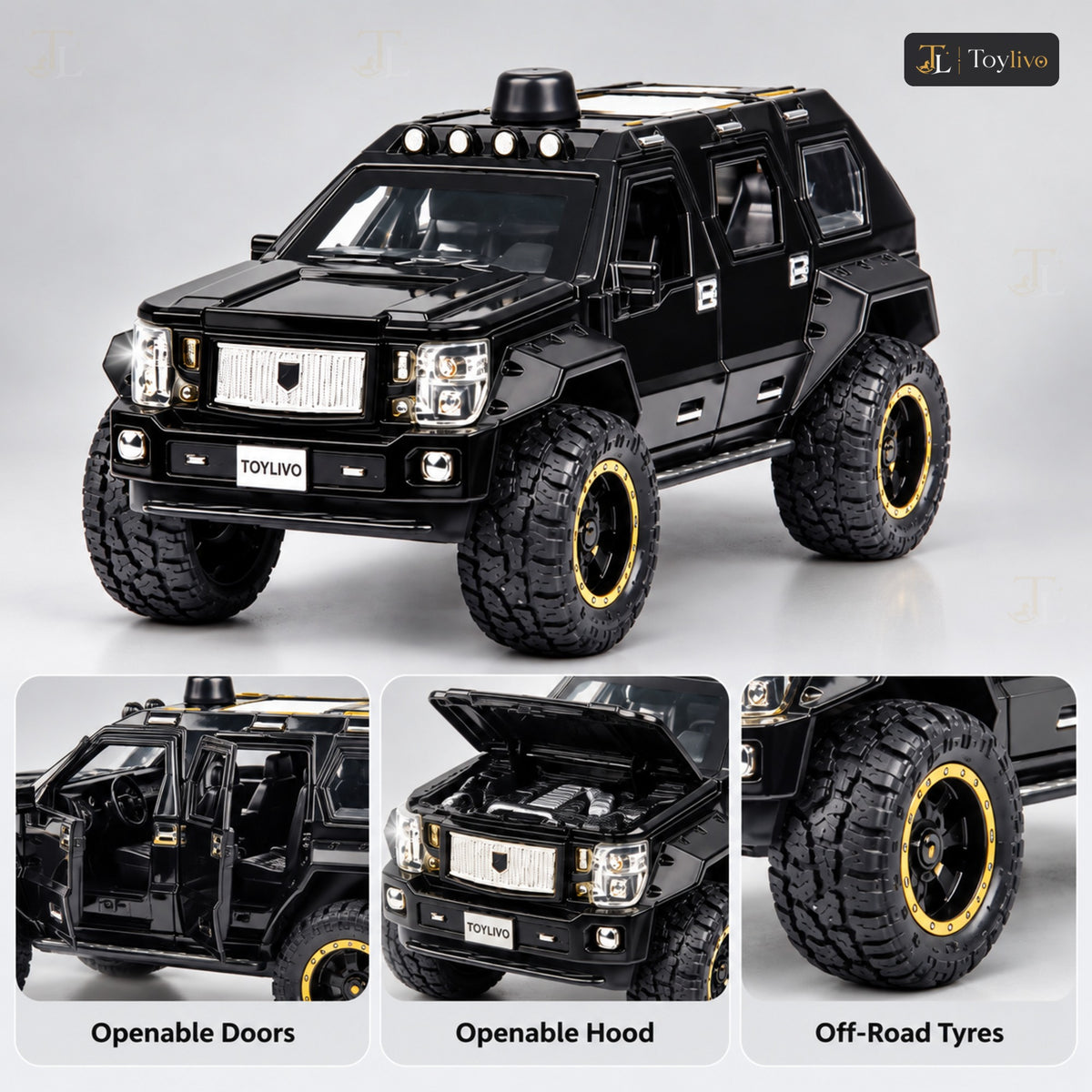 1:24 Die-Cast Armoured Off-Road SUV – features
