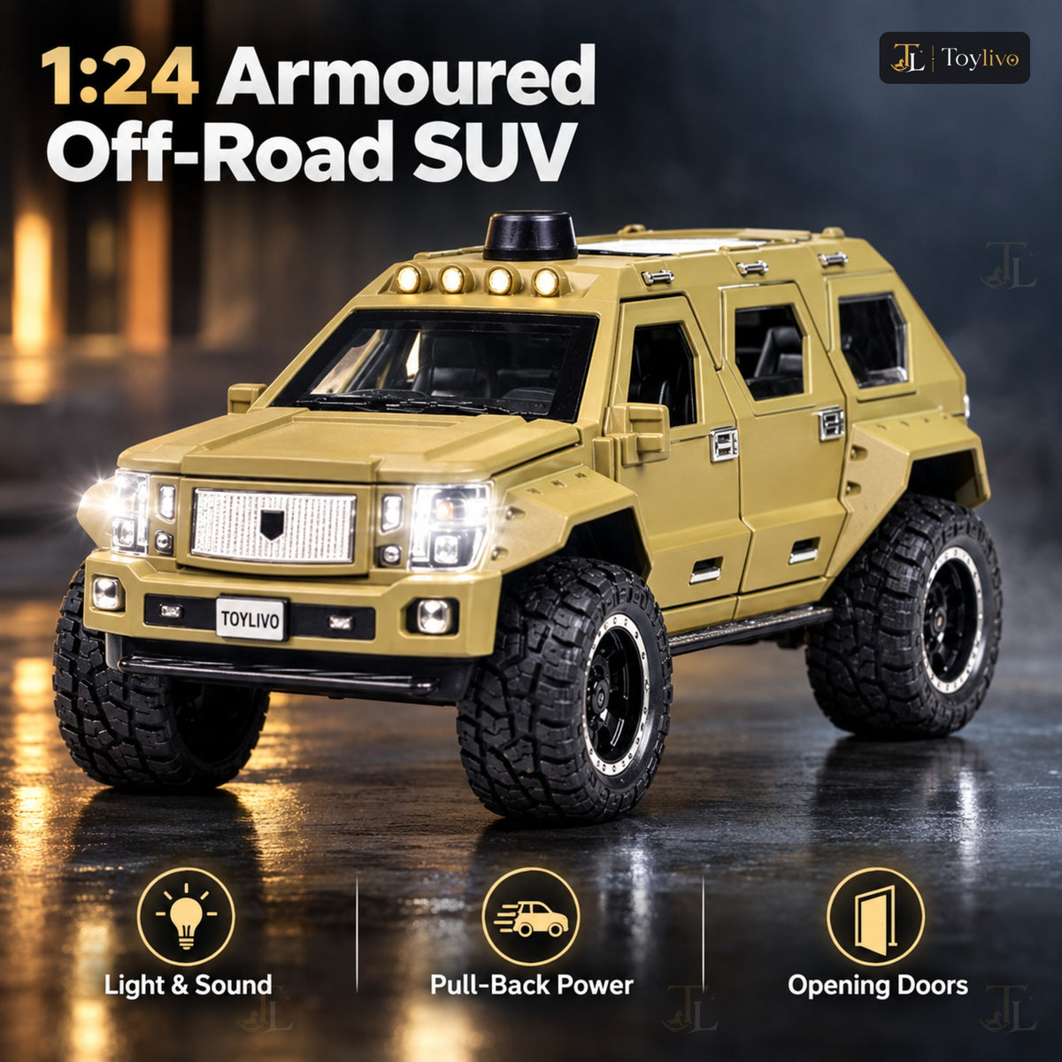 1:24 Die-Cast Armoured Off-Road SUV – features